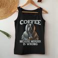 Coffee Because Murder Is Wrong Sarcastic Boxer Dog Grumpy Women Tank Top Unique Gifts