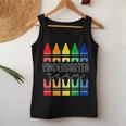 Colorful Crayon Kindergarten Team For Teachers Students Women Tank Top Funny Gifts