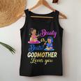 Cute Beauty Or Beat Godmother Loves You Gender Reveal Party Women Tank Top Weekend Graphic Funny Gifts