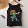 Dabbing Soccer Girl Brazil Brazilian Flag Jersey Women Tank Top Unique Gifts