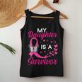 My Daughter Is A Survivor Breast Cancer Awareness Butterfly Women Tank Top Funny Gifts