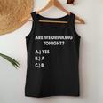 Are We Drinking Tonight Drinking Beer And Wine Women Tank Top Unique Gifts