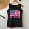 Er Nurse American Cancer Flag Cancer Warrior Pink Ribbon Women Tank Top Funny Gifts