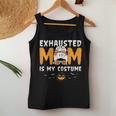 Exhausted Mom Is My Costume Messy Bun Halloween Women Tank Top Unique Gifts