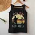 Fishing Dad Vintage Reel Cool Godfather Fathers Day Gift Women Tank Top Basic Casual Daily Weekend Graphic Funny Gifts