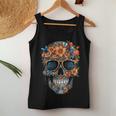 Floral Mexican Skull Day Of The Dead Dia De Muertos Women Tank Top Funny Gifts