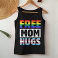 Free Mom Hugs Groovy Rainbow Heart Lgbt Flag Pride Month Women Tank Top Unique Gifts