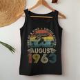 Funny 60 Years Old August 1963 Vintage Retro 60Th Birthday Women Tank Top Weekend Graphic Funny Gifts