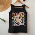 Funny Hippie Face Teacher Back To School Teachers Day  Women Tank Top Weekend Graphic Personalized Gifts