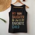 Funny Humor My Daughter In Law Is My Favorite Child Vintage Women Tank Top Basic Casual Daily Weekend Graphic Funny Gifts