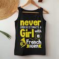 Never Underestimate A Girl With A French Horn Women Tank Top Unique Gifts