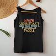 Never Underestimate Old Man With A Pickleball Paddle Women Tank Top Funny Gifts