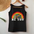 Be You Gay Pride Lgbt Ally Rainbow Vintage Pride Lgbtq Women Tank Top Unique Gifts