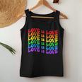 Gay Pride March Rainbow Lgbt Equality Groovy Love Is Love Women Tank Top Unique Gifts