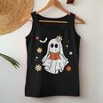Ghost Reading Book Halloween Costume Teacher Librarian Women Tank Top Unique Gifts