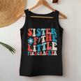 Groovy 4Th Of July Birthday Sister Of The Little Firecracker Women Tank Top Unique Gifts