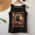 Groovy Black Cat Season Halloween Pumpkin Monster Costume Women Tank Top Funny Gifts