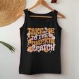 Groovy Retro Fall Halloween Take Me To The Pumpkin Patch Women Tank Top Unique Gifts