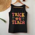 Groovy Trick Or Teach Halloween Teacher Life Girl Women Tank Top Unique Gifts