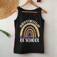 Happy First Day Of School Rainbow Leopard Teacher Student Women Tank Top Funny Gifts