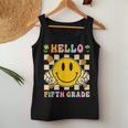 Hello 5Th Grade Hippie Smile Face Fifth Grade Back To School Women Tank Top Weekend Graphic Personalized Gifts