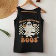 I'm Just Here For The Boos Ghost Retro Groovy Halloween Women Tank Top Funny Gifts