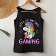 Just A Girl Who Loves Gaming Cute Gamer Unicorn Women Women Tank Top Funny Gifts