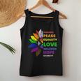 Kindness Peace Equality Sunflower Gay Pride Women Tank Top Unique Gifts