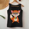 Lgbt Supporter Fox Rainbow Gay Pride Lgbt Heart Animal Women Tank Top Unique Gifts
