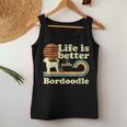 Life Better Bordoodle Vintage Dog Mom Dad Women Tank Top Unique Gifts