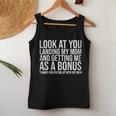 Look At You Landing My Mom Getting Me As A Bonus Dad Women Tank Top Unique Gifts