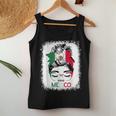 Mexican Independence Viva Mexico Messy Bun Hair Women Tank Top Unique Gifts