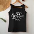 Number 19 Biggest Fan Football Player Mom Dad Family Women Tank Top Unique Gifts