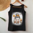 One Thankful Mama Messy Bun Fall Autumn Thanksgiving Women Tank Top Funny Gifts