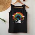 Proud Ally Dad Lgbt Vintage Rainbow Gay Pride Daddy Lgbt Women Tank Top Basic Casual Daily Weekend Graphic Funny Gifts