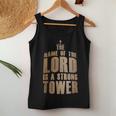 Proverbs 1810 Name Of The Lord Strong Tower – Christian Women Tank Top Unique Gifts