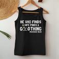 Proverbs Christian Couples Apparel He Who Finds A Wife Women Tank Top Unique Gifts