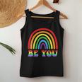 Be You Rainbow Lgbt Flag Gay Pride Month Lesbian Women Tank Top Unique Gifts