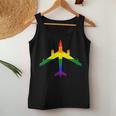 Rainbow Pride Lgbt Airplane Gay Pilot Women Tank Top Unique Gifts