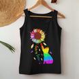 Rainbow Sunflower Cat Love Is Love Lgbt Gay Lesbian Pride Women Tank Top Unique Gifts