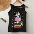 Reading Unicorn Cute Book Lover Bookworm Girls Women Tank Top Unique Gifts