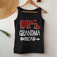 Red Plaid Grandma Bear Christmas Pajama Matching Family Women Tank Top Funny Gifts