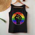 Resist Fist Rainbow Lesbian Gay Lgbt Strength Power & Pride Women Tank Top Unique Gifts