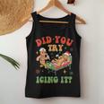 Retro Icu Nurse Christmas Gingerbread Did You Try Icing It Women Tank Top Funny Gifts