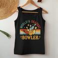 Retro Worlds Okayest Bowler Funny Men Women Mom Kids Bowling Women Tank Top Basic Casual Daily Weekend Graphic Funny Gifts