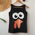 Silly Turkey Face Thanksgiving Fall Joke Humor Women Tank Top Personalized Gifts