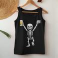 Skeleton Drinking Beer Halloween Party Women Tank Top Unique Gifts