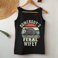 Somebodys Feral Wifey Wife Retro Feral Cat Animal For Wife Women Tank Top Unique Gifts