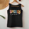 Speech Crew Team Retro Groovy Vintage First Day Of School Women Tank Top Funny Gifts