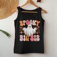 Spooky Big Sis Halloween Sister Ghost Costume Retro Groovy Women Tank Top Unique Gifts